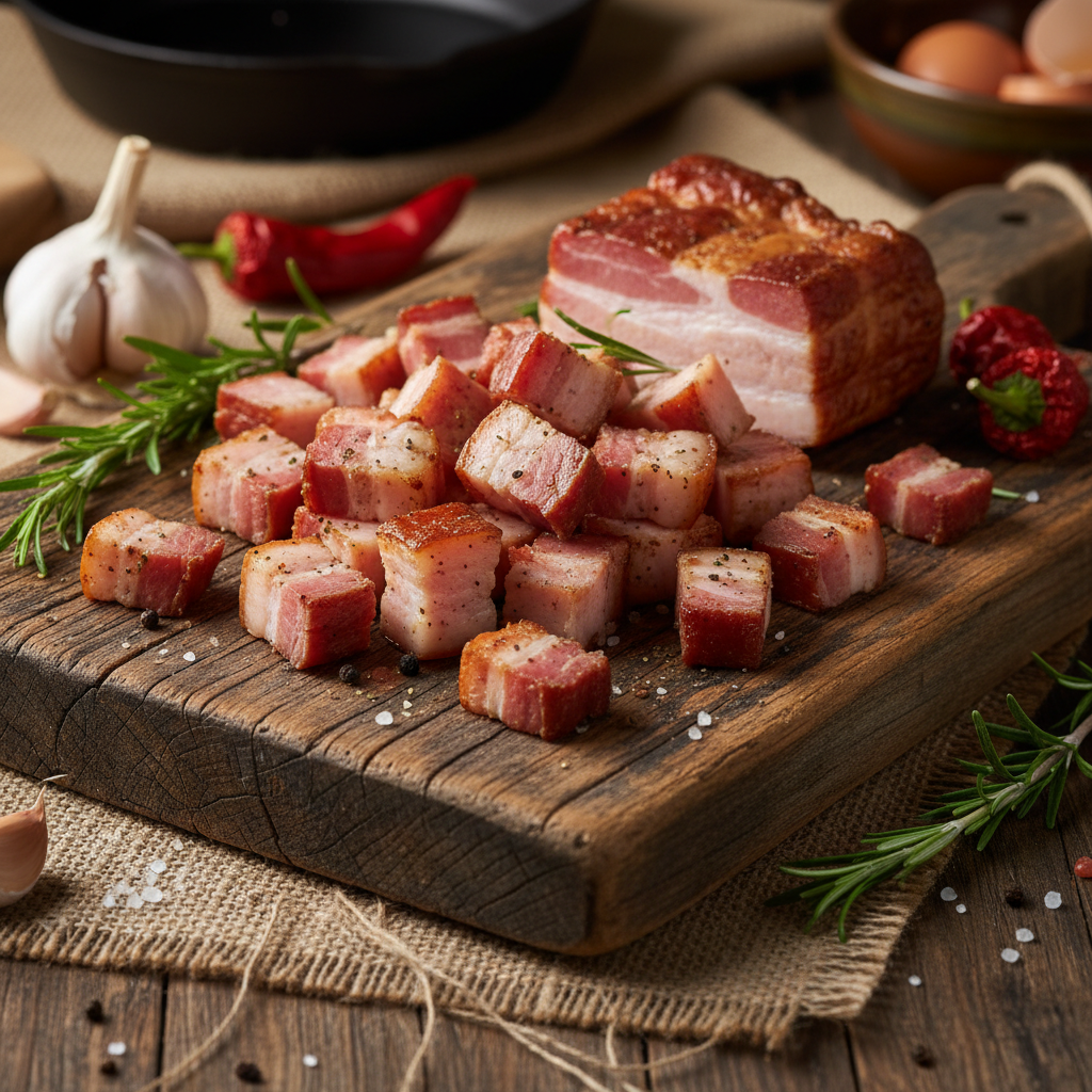 Hungarian cubed bacon - Dévalyi kockázott bacon